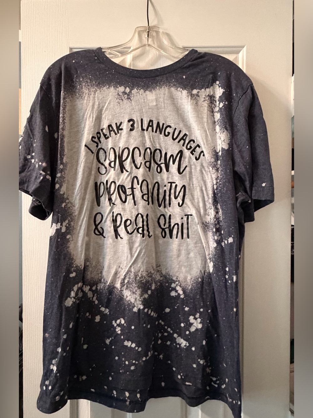 Graphic Bleached Tee Sarcasm, Profanity and Real Sht